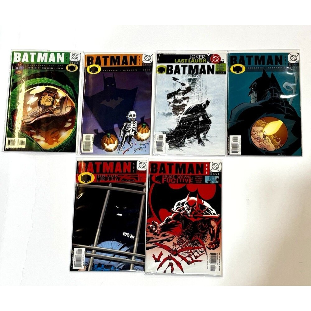 Batman #593, 595-597, 599, 600 DC Comics Book Lot NM 2001, 2002